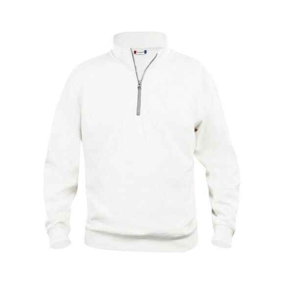 Clique Unisex Adult Basic Half Zip Sweatshirt / White